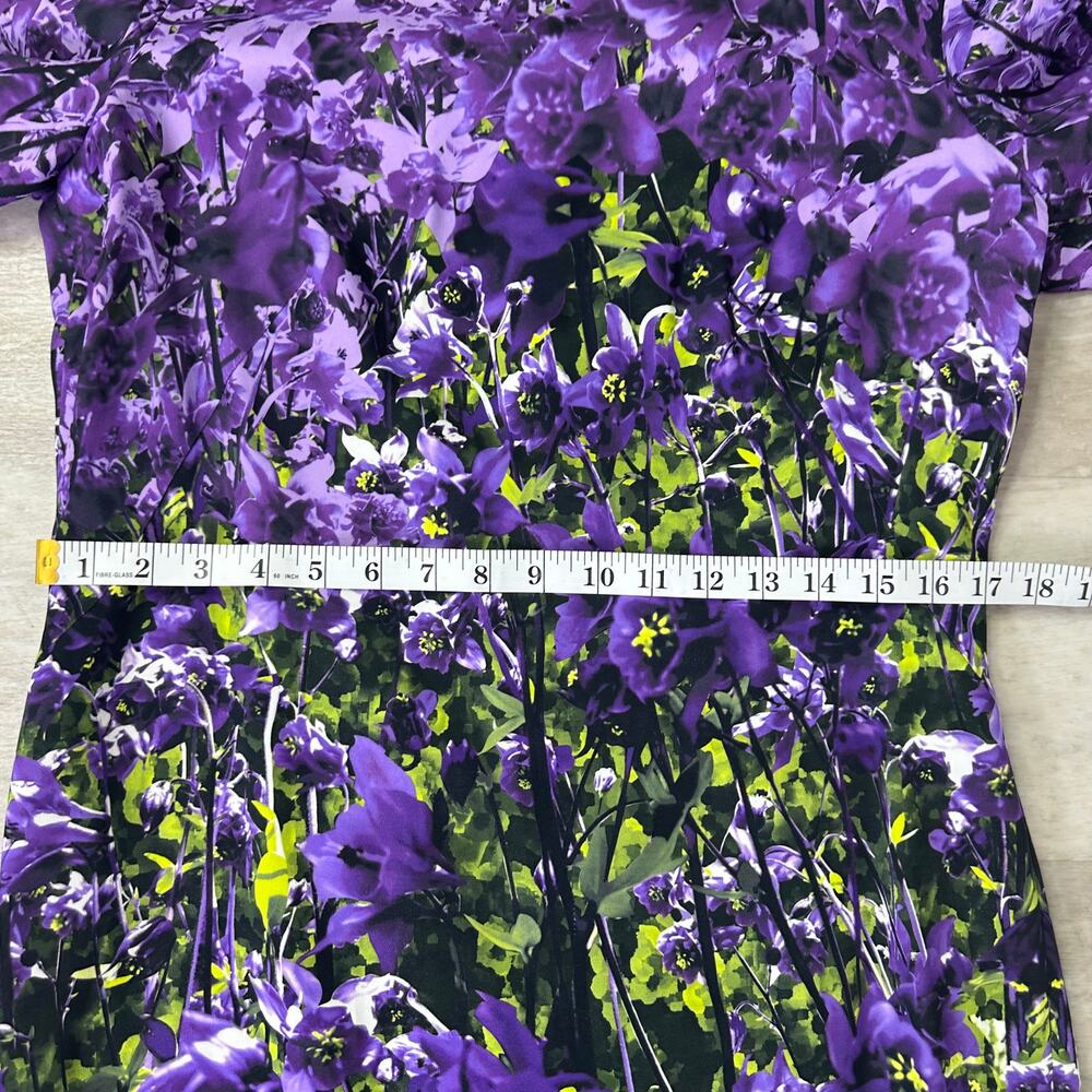 Escada purple poppy Floral Print Sheath Dress - Picture 13 of 16